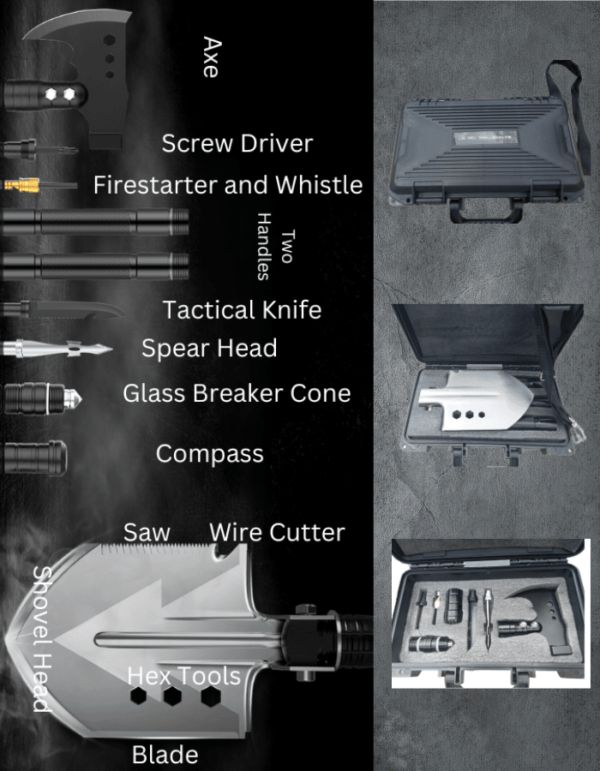 Master Every Challenge with the Ultra X Tactical 23 in 1 Survival Shovel 2 Master Every Challenge with the Ultra X Tactical 23-in-1 Survival Shovel